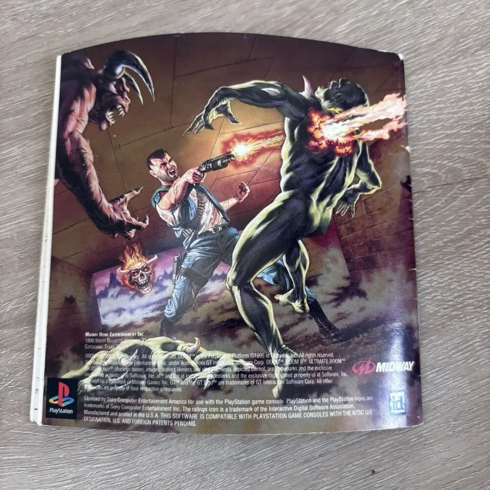 Sony PS1 DOOM Game Manual BOOKLET ONLY Greatest Hits Vintage Replacement